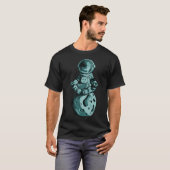 Yoga Astronaut. Meditation Zen Starman T-Shirt (Vorne ganz)