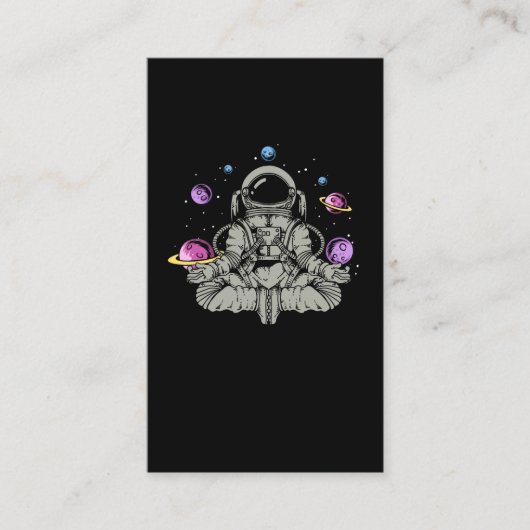 Yoga Astronaut Raumplanets Visitenkarte (Vorderseite)