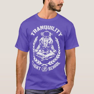 Yoga Astronaut Tranquility Flight School Zen Medit T-Shirt