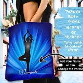 Yoga auf Blue Burst - Name oder Text hinzufügen Tasche
