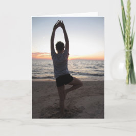 Yoga auf der Beach Grußkarte Karte