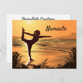Yoga auf der Strandpostkarte Postkarte (Vorne/Hinten)