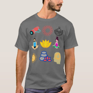 Yoga-Aufkleber für Meditation T-Shirt