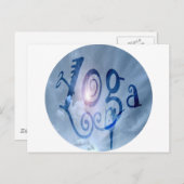 Yoga Außenwolken Postkarte (Vorne/Hinten)