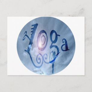 Yoga Außenwolken Postkarte