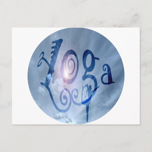 Yoga Außenwolken Postkarte (Vorderseite)