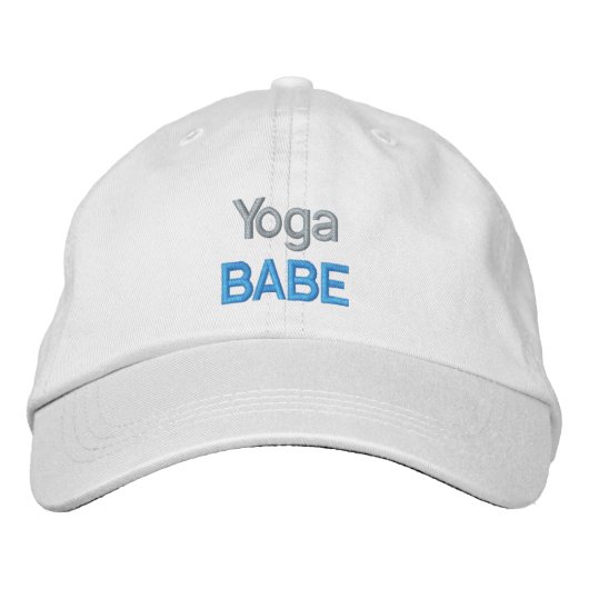 YOGA BABE BESTICKTE BASEBALLKAPPE (Vorderseite)