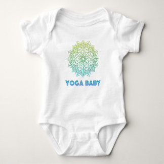 Yoga Baby Bodysuit mit grünem Mandala Baby Strampler