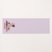 Yoga Badass Workout Kitty Cat Individuelle Name Yo Yogamatte (Rückseite (Horizontal))