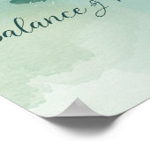 Yoga Balance and Bubbles for Yoga Party  Poster (Ecke)