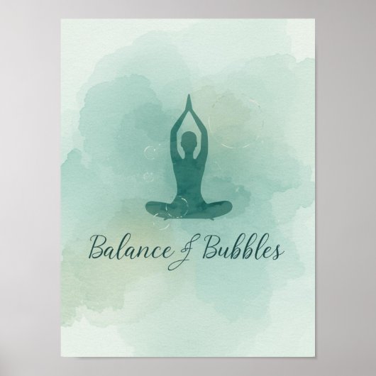 Yoga Balance and Bubbles for Yoga Party  Poster (Vorne)