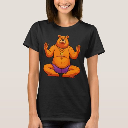 Yoga Bären T-Shirt (Vorderseite)