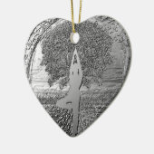 Yoga-Baum des Lebens im Chrom Keramik Ornament (Links)