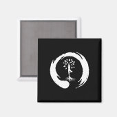 Yoga Baum des Lebens Yin Yang Meditation Magnet (Vorderseite/Rückseite)
