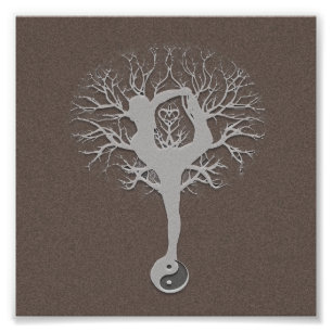 Yoga-Baum Fotodruck