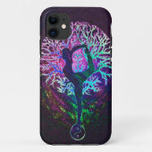 Yoga-Baum-Friedensregenbogen Case-Mate iPhone Hülle (Rückseite)
