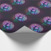 Yoga-Baum-Friedensregenbogen Geschenkpapier (Ecke)