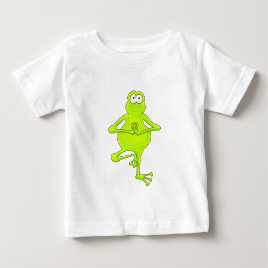 Yoga-Baum-Frosch Baby T-shirt (Vorderseite)