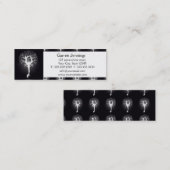 Yoga-Baum in Schwarzweiss Mini Visitenkarte (Vorne/Hinten)