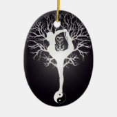 Yoga-Baum Keramikornament (Vorne)
