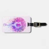 Yoga-Baum-Pastell-Regenbogen Gepäckanhänger (Vorderseite horizontal)