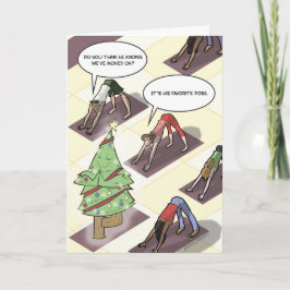 Yoga-Baum-Pose-Feiertags-Karte Feiertagskarte