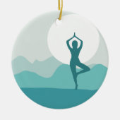 Yoga-Baum-Pose Keramikornament (Vorne)