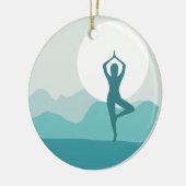 Yoga-Baum-Pose Keramikornament (Links)