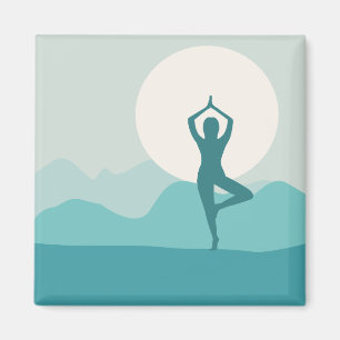 Yoga-Baum-Pose-Magnet Magnet