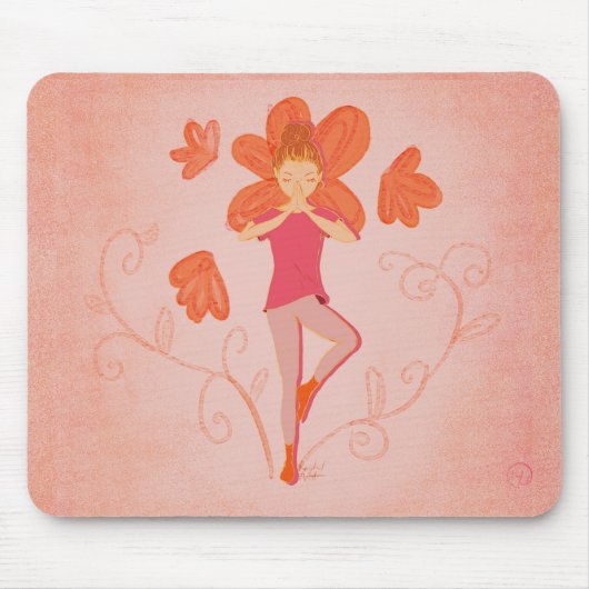Yoga-Baum-Pose-Mauspad Mousepad (Vorne)