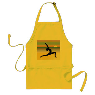 Yoga Beach Silhouette Geeignet für Schürze