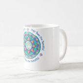 Yoga Bees Om Mandala Kaffeetasse (VorderseiteRechts)