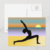 Yoga bei der Beach Post Card Postkarte (Vorne/Hinten)