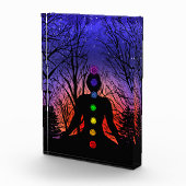 Yoga bei Sonnenuntergang Fotoblock (Rechts)