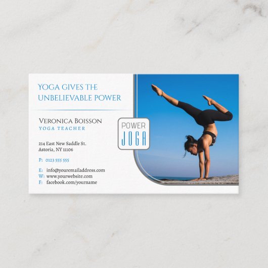 Yoga | Beruflicher Lehrer Visitenkarte (Vorderseite)