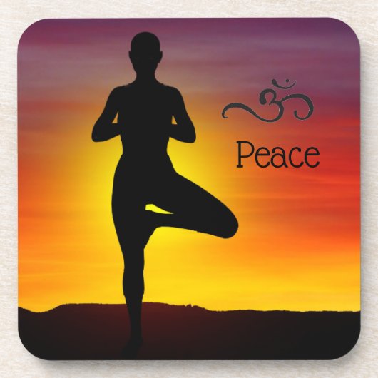 Yoga Beverage Coaster Getränkeuntersetzer (Vorderseite)