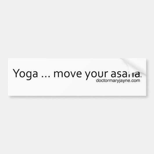 Yoga. Bewegen Sie Ihr Asana Autoaufkleber (Vorne)