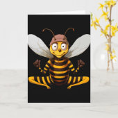 Yoga-Biene  Karte (Gelbe Blume)