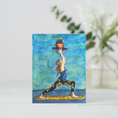 Yoga Birthday Card Feiertagskarte (Stehend Vorderseite)