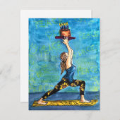 Yoga Birthday Card Feiertagskarte (Vorne/Hinten)