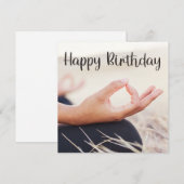 Yoga Birthday Card für Mediationsliebhaber (Vorne/Hinten)