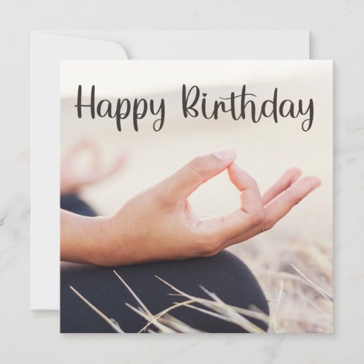 Yoga Birthday Card für Mediationsliebhaber (Vorderseite)