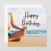 Yoga Birthday Card für Mediationsliebhaber (Vorne/Hinten)