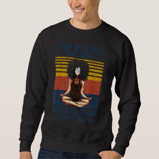 Yoga Black Girl Sweatshirt (Vorderseite)