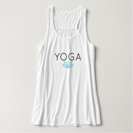 Yoga-blauer einfacher Lotus-Behälter Tank Top
