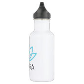Yoga blaues einfaches Lotus Waterbottle Trinkflasche (Rechts)
