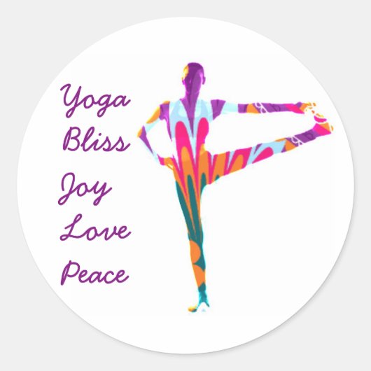 Yoga Bliss Aufkleber (Vorderseite)