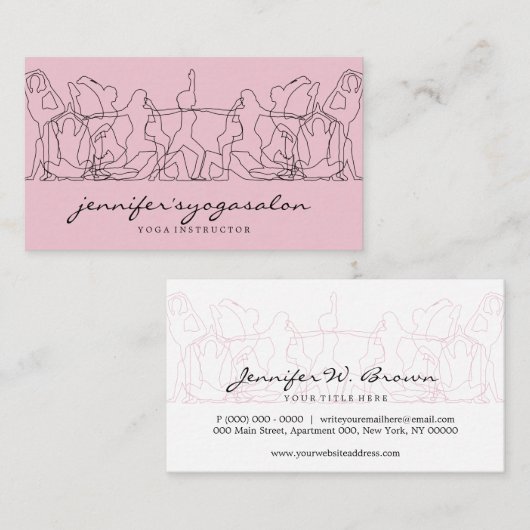 Yoga-Blogger Visitenkarte (Vorne/Hinten)