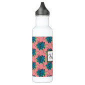Yoga Blue Lotus Blume Monogramm Edelstahlflasche (Links)