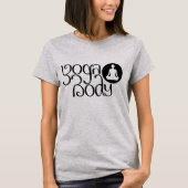 Yoga Body mit Yoga Pose Grafik drucken T-Shirt (Vorderseite)